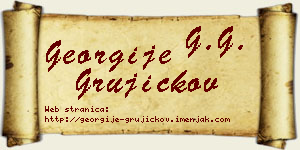 Georgije Grujičkov vizit kartica